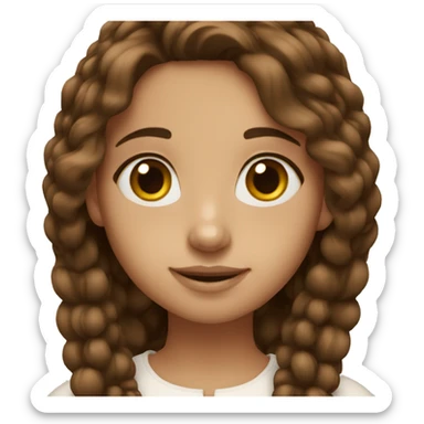 Jewish girl brown hair sticker