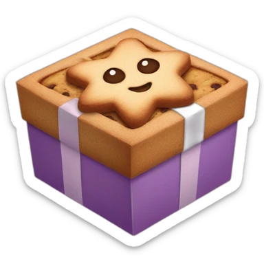 Cookies box in star form sticker