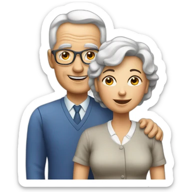 School Reunion with older lady teacher sticker