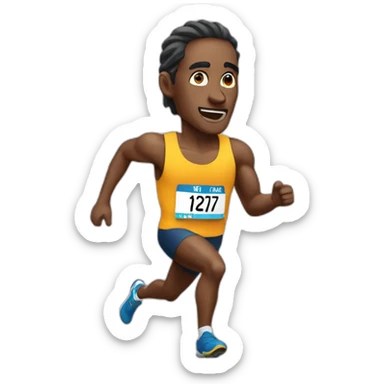 crazy long distance runner sticker