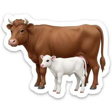 Vaca con ternero sticker