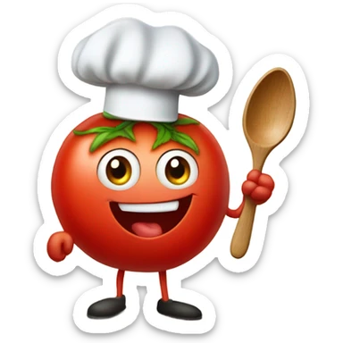 Happy tomato chef  sticker