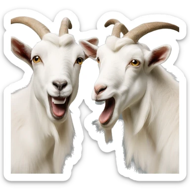 Two goats head-butting sticker