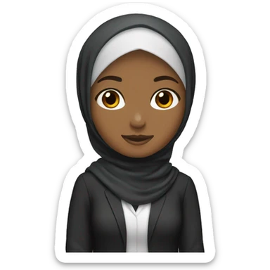 hijab teacher simple sticker