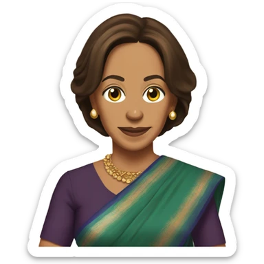 Kamala Harris wearing an Indian Sari sticker