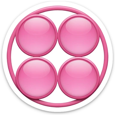 Two pink circles sticker
