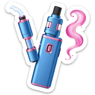 Blue vape with pink smoke  sticker