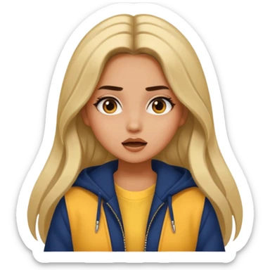 pretty long hair girl middle parted, amazed, good clothes, tanned, baddie, RELLY PREETY sticker