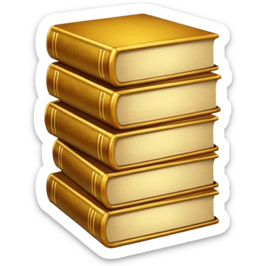 books, golden glow sticker
