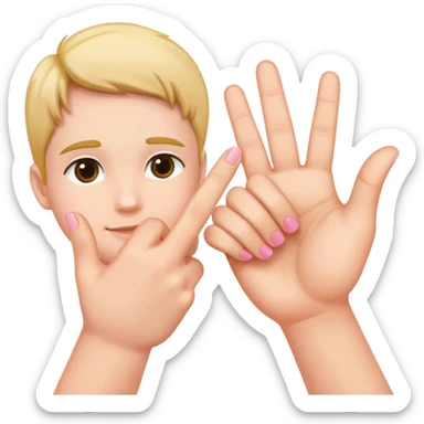 two pinkies doing the pinky promise  sticker