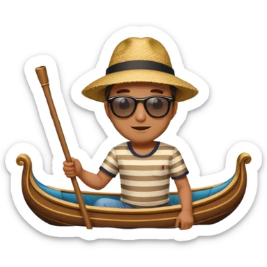Ventian gondola with man sticker