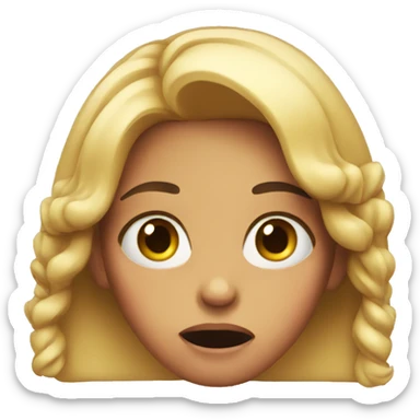 girl w shocked look sticker