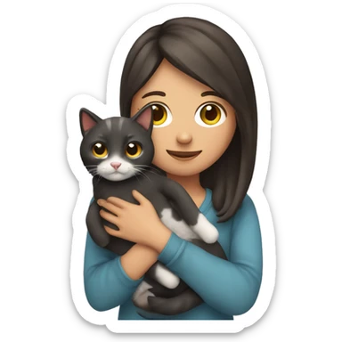 Me holding a cute cat sticker