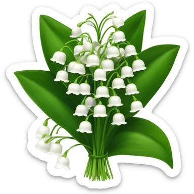 Lilly of the valley flower bouquet  sticker