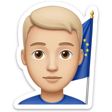 man european union enthusiast  sticker