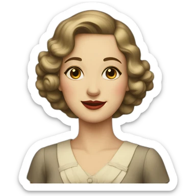 woman from 1930-s sticker