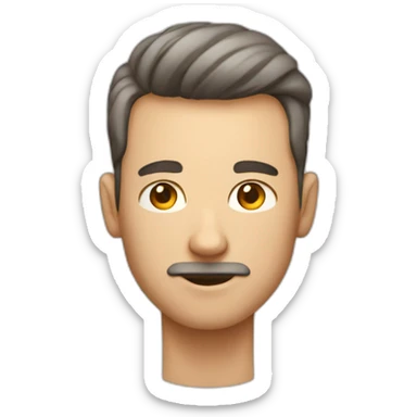 Male human from toilet bowl sticker