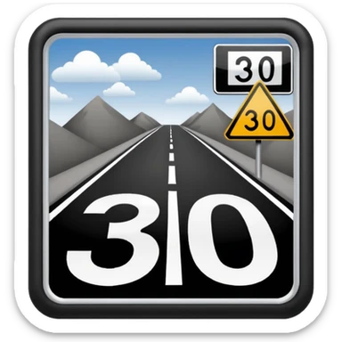 tempo 30 strasse und verkehrsschild sticker