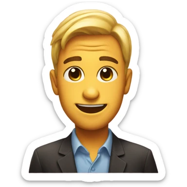 Blushing smirk emoji  sticker