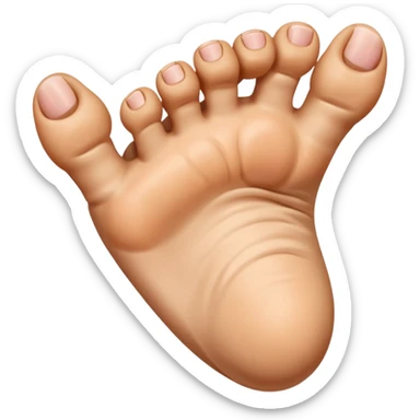 Toe flipping the middle toe sticker