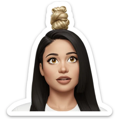 realistic portrait of girl sticker