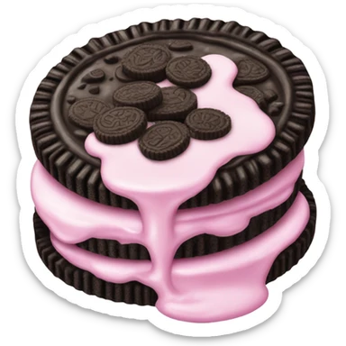 Oreo cookie pink sticker