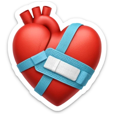 heart with a bandage sticker