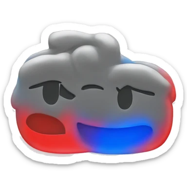 Red and blue fluorescent CF sticker