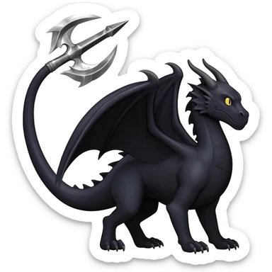 Black dragon with Morningstartail sticker