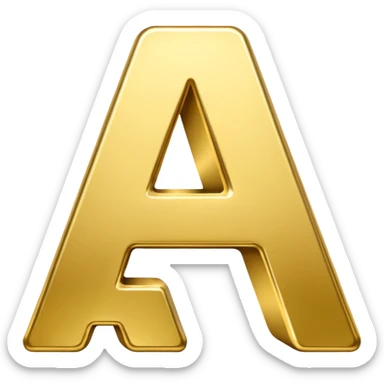 letters "A and I" sticker
