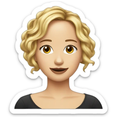 Jennifer Lawrence flirting sticker