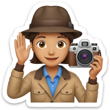 photographer taking a photo facing away sticker