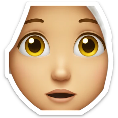 Girl is crying because she is hungry  sticker