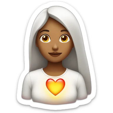 Mujer con luz en el corazón sticker
