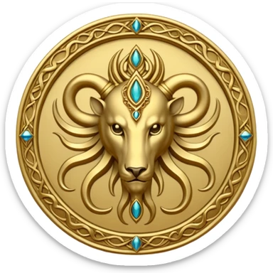 Eliphas Levi sigil, ornate, detailed, mystical sticker