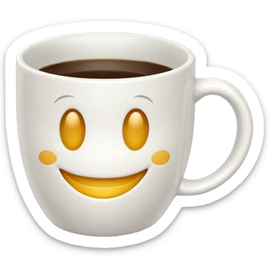 smiley coffee cup good morning sticker