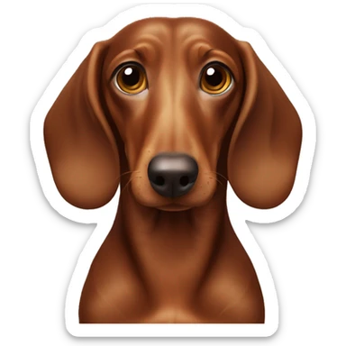 Brown dachshus sticker