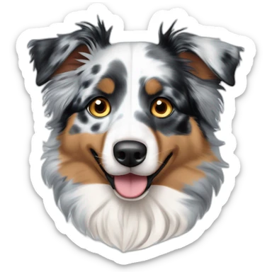 Blue Merle miniature Australian shepherd with heterochromia sticker
