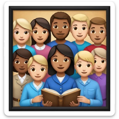 bible showing equality for all races and genders with different races around ut sticker