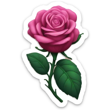 Blooming rose on arm sticker