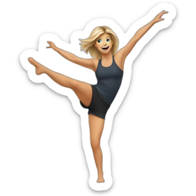 fergie doing cartwheels sticker