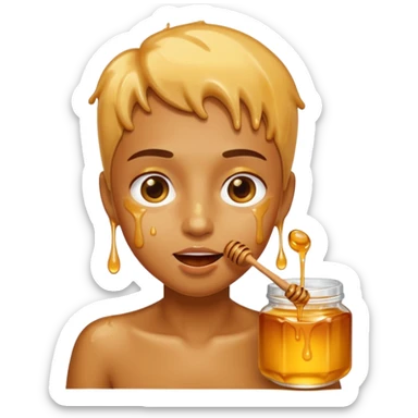 honey eating sticker