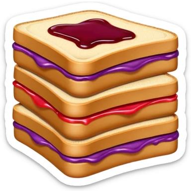 Peanut butter and jelly sandwich emoji sticker