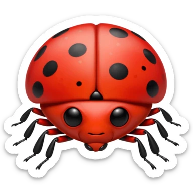 a badass ladybug with sunglasses  sticker