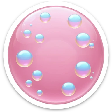 pastel pink bubbles sticker