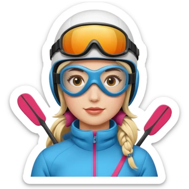 Female Skier sticker