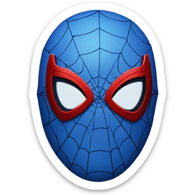 Blue Spider-Man mask sticker