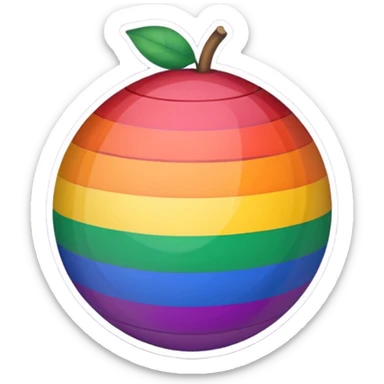 bola lgbtq+ roxo e branco sticker