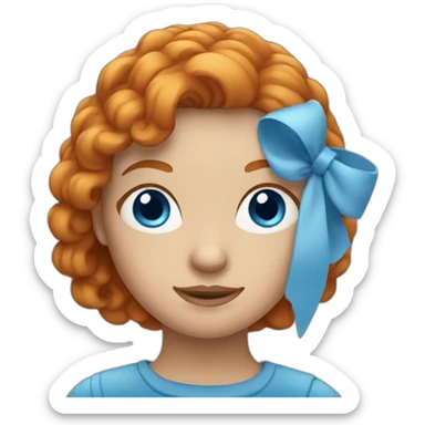 Ginger hair and blue eye woman in Canada  sticker