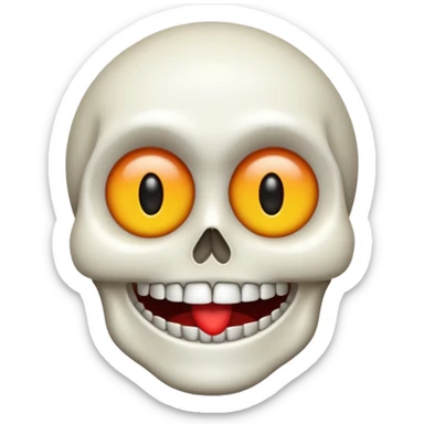 Cette emoji 💀fusionne avec celui la 🤯 sticker